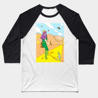 Desert Saucers  [Pen Drawn Fantasy Female Illustration] Baseball T-Shirt